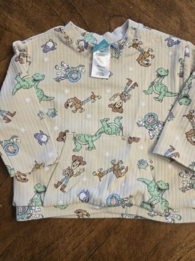 Kids Beige Toy Story Print Long-Sleeve Top